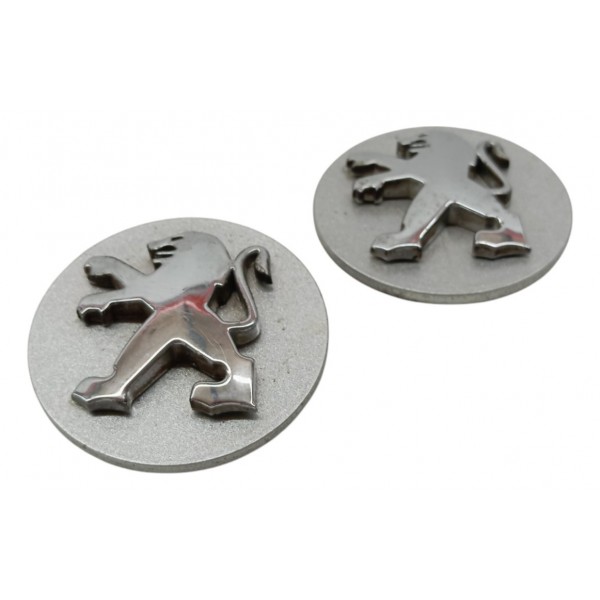 Par Tampa Calota Miolo Central Roda Peugeot  9646482380 Prateado