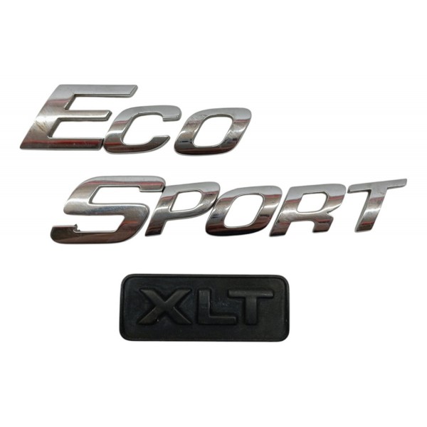 Emblema Tampa Traseira Ford Ecosport 2006 2007 2008 2009 10 Prata