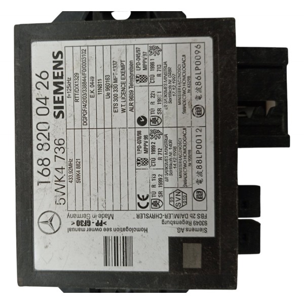 Módulo Imobilizador Mercedes Benz Classe A160 2000 2001 2002