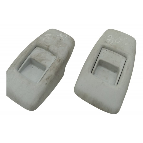 Par Acabamento Botão Ajuste Cinto Segurança Peugeot 208 2018 Branco