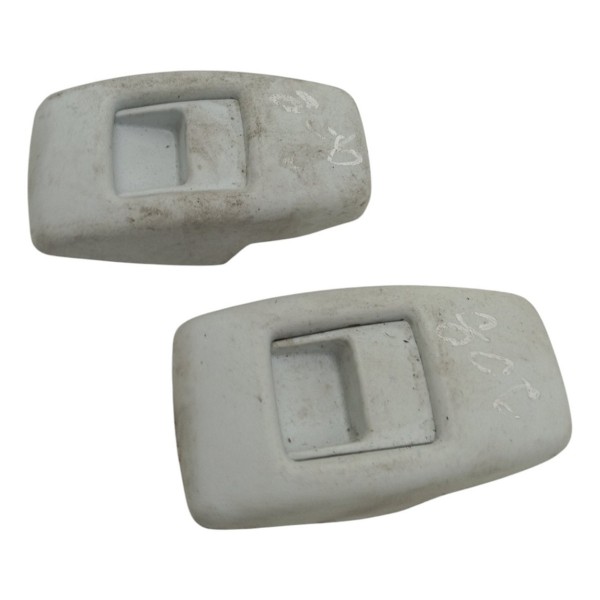 Par Acabamento Botão Ajuste Cinto Segurança Peugeot 208 2018 Branco