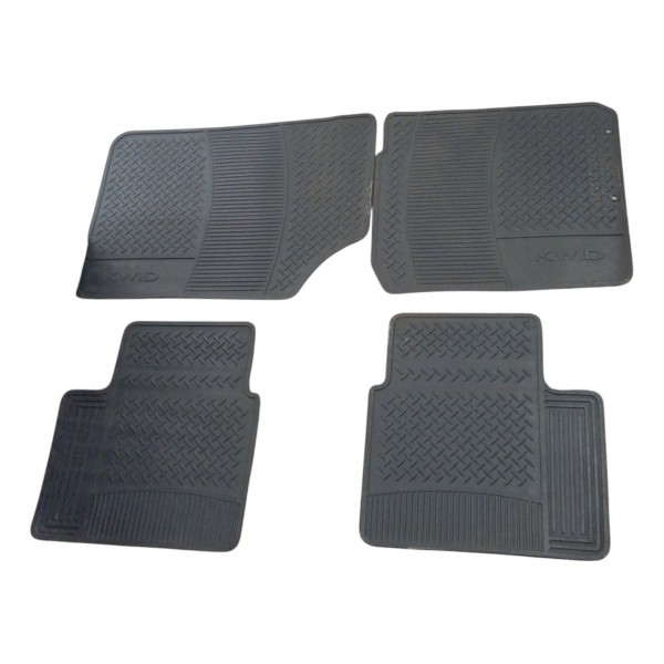 Kit Jogo Tapetes Renault Kwid 1.0 3cc 2017 2018 2019 2020 21 Preto