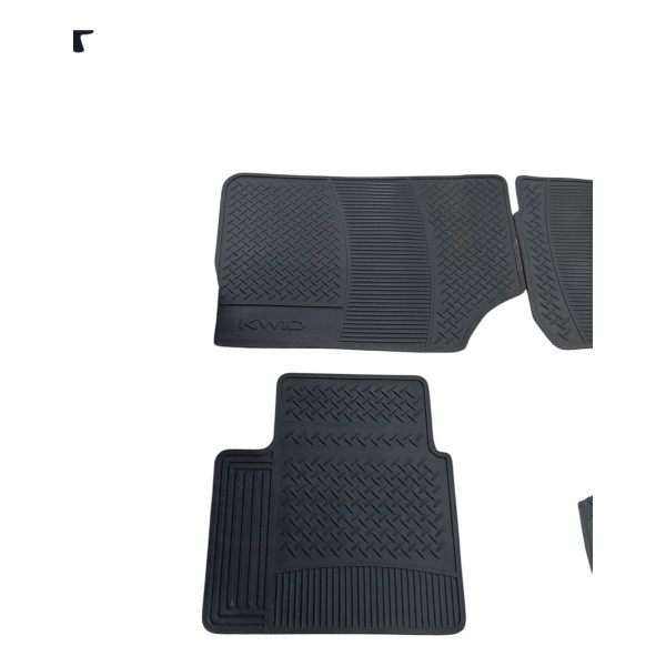 Kit Jogo Tapetes Renault Kwid 1.0 3cc 2017 2018 2019 2020 21 Preto