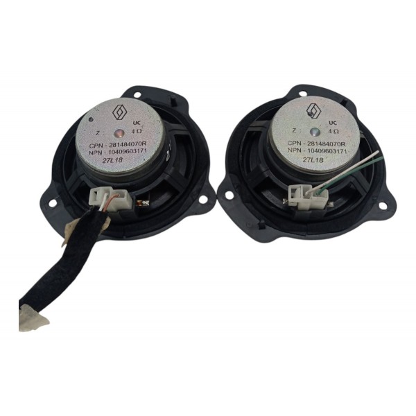 Par Alto Falante Painel Renault Kwid 1.0 3cc 2018 2019 2020 Preto