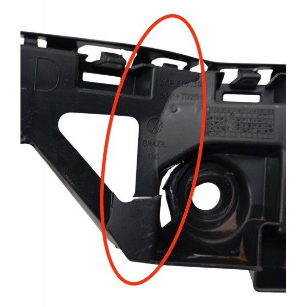 Guia Parachoque Traseiro Direito Vw Tcross Tsi 2022 Detalhes
