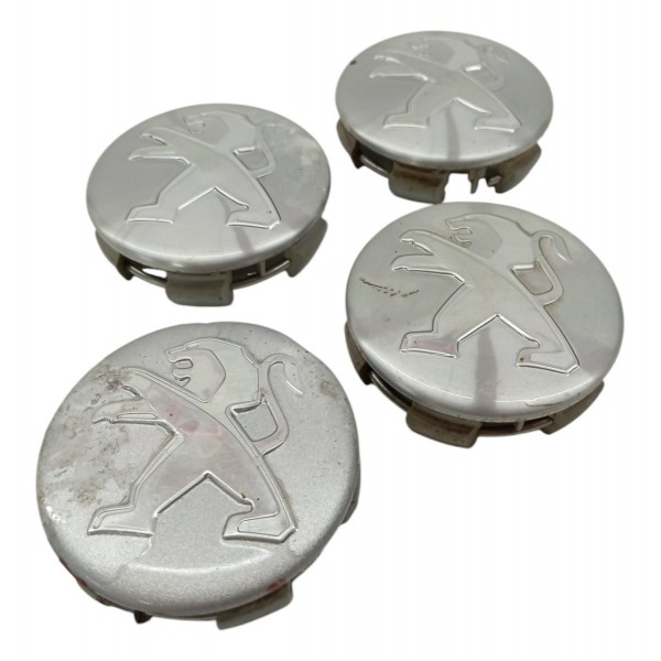 Kit Tampa Emblema Roda Peugeot 208 308 408 3008 2014 2015 16