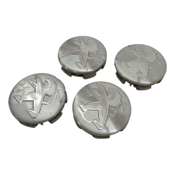 Kit Tampa Emblema Roda Peugeot 208 308 408 3008 2014 2015 16