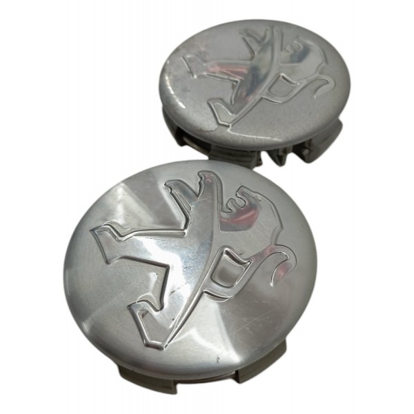 Par Tampa Emblema Roda Peugeot 208 308 408 3008 2014 2015 16