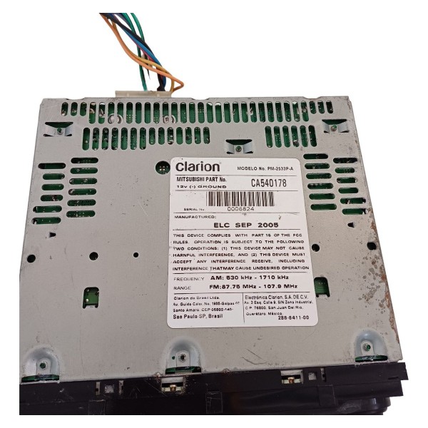 Rádio Som Automotivo Mitsubishi Pajero Airtrek 2006 2007