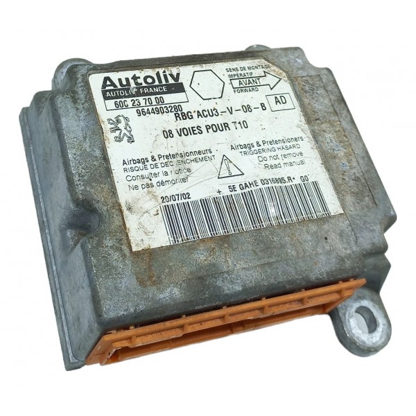 Módulo Airbag Impacto Colisão Peugeot 206 1.6 2002 2003 2004