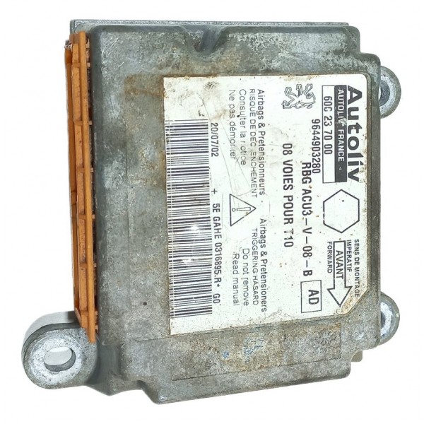 Módulo Airbag Impacto Colisão Peugeot 206 1.6 2002 2003 2004