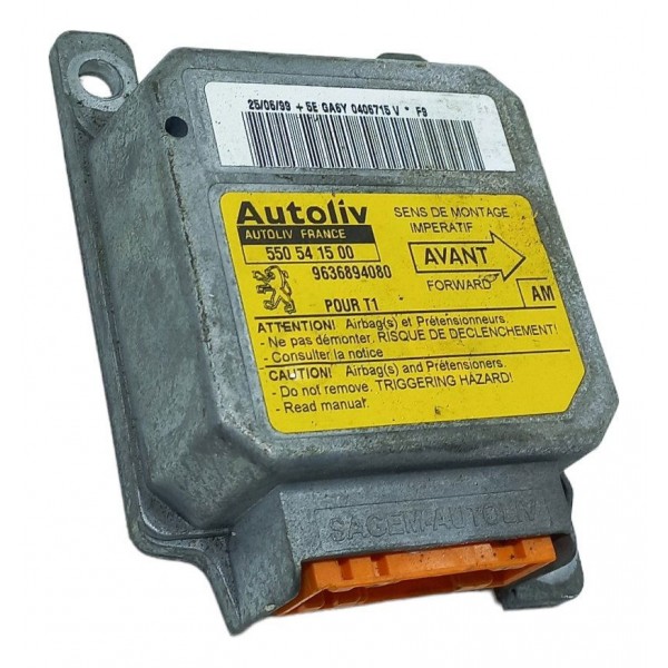 Módulo Airbag Impacto Colisão Peugeot 206 550541500 2007