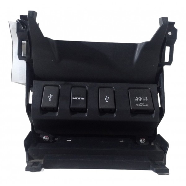 Moldura Painel Central Tomada 12v Usb Hdmi Honda Hrv 2016 17