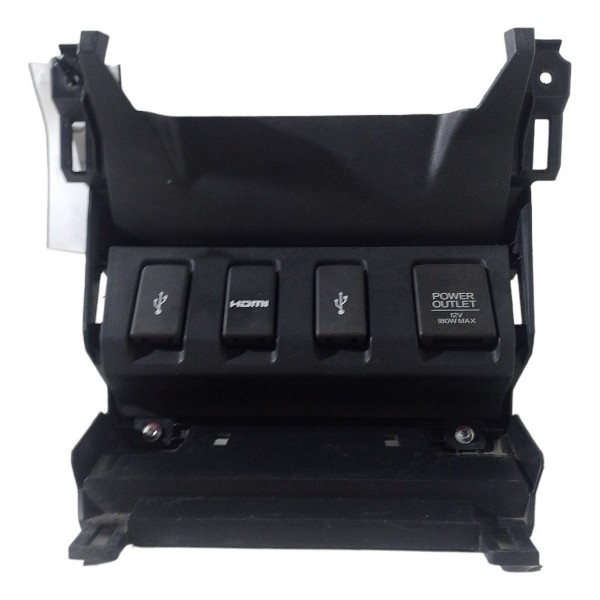 Moldura Painel Central Tomada 12v Usb Hdmi Honda Hrv 2016 17