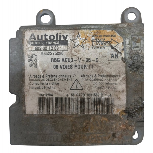 Modulo Airbag Colisão Peugeot 206 Sw 1.4 2003 2004 2005 2006