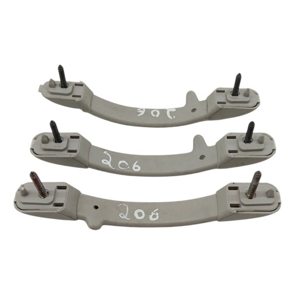 Kit 3 Alça Teto Pqp Peugeot 206 2003 2004 2005 2006 2007