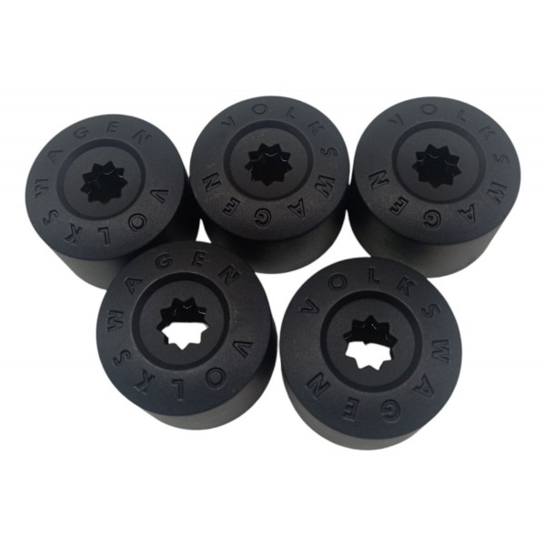 Kit 5 Capa Parafuso Roda 17 Volkswagen Jetta Fox Polo