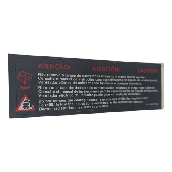 Etiqueta Painel Frontal Atenção Volkswagen Saveiro Gol