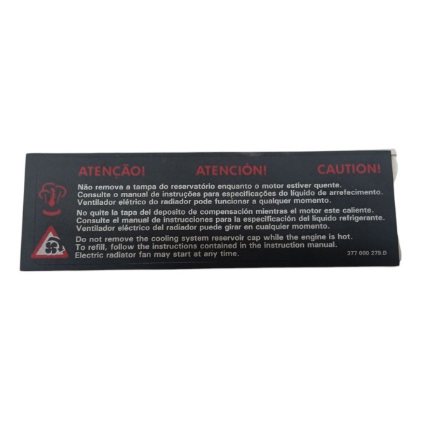 Etiqueta Painel Frontal Atenção Volkswagen Saveiro Gol