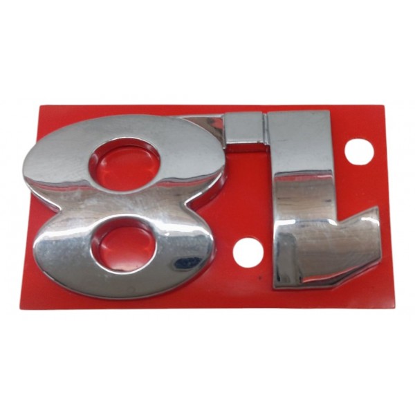 Emblema Traseiro 1.8  Volkswagen Parati Saveiro Gol Prateado