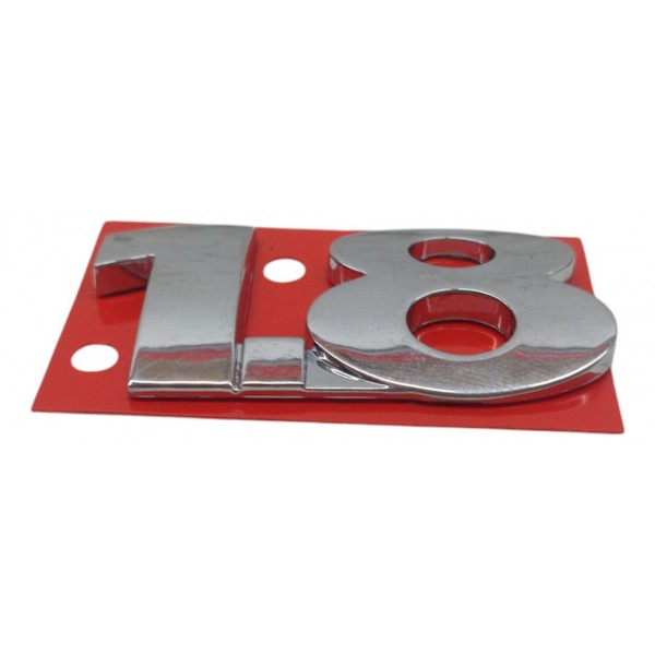 Emblema Traseiro 1.8  Volkswagen Parati Saveiro Gol Prateado