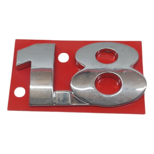 Emblema Traseiro 1.8  Volkswagen Parati Saveiro Gol Prateado