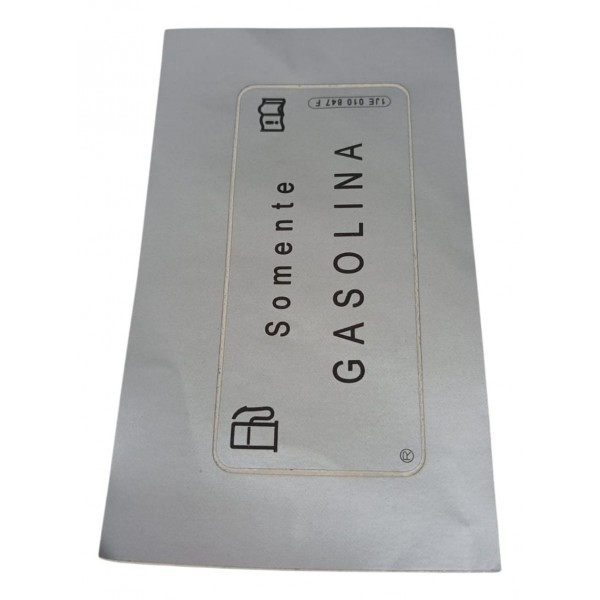 Etiqueta Tampa Tanque Somente Gasolina Volkswagen Passat