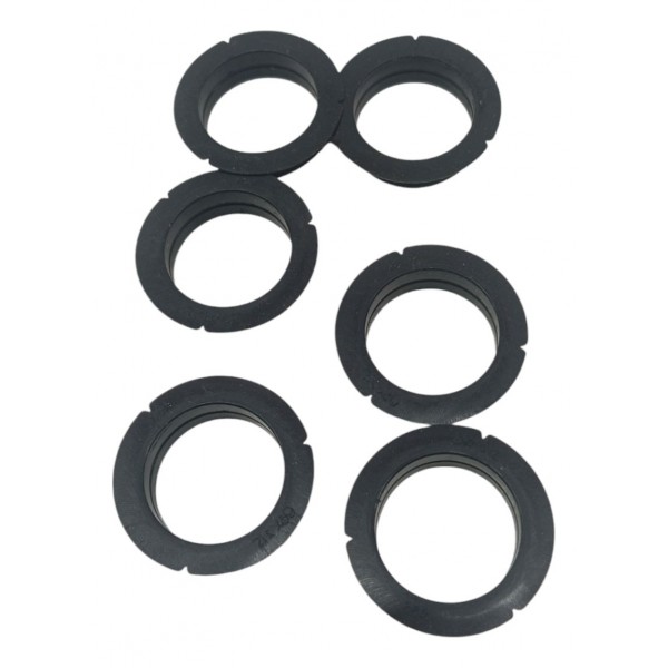 Kit 6 Anel Vedação Sensor Estacionamento Volkswagen Fox 2015 Preto