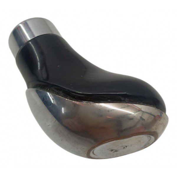 Manopla Naja Cambio Cromado Preto Universal Vermelho