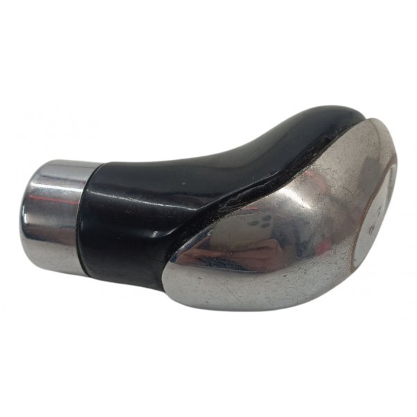 Manopla Naja Cambio Cromado Preto Universal Vermelho