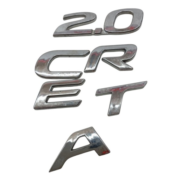 Emblema Tampa Traseira Hyundai Creta 2.0 2019 2020 Prateado