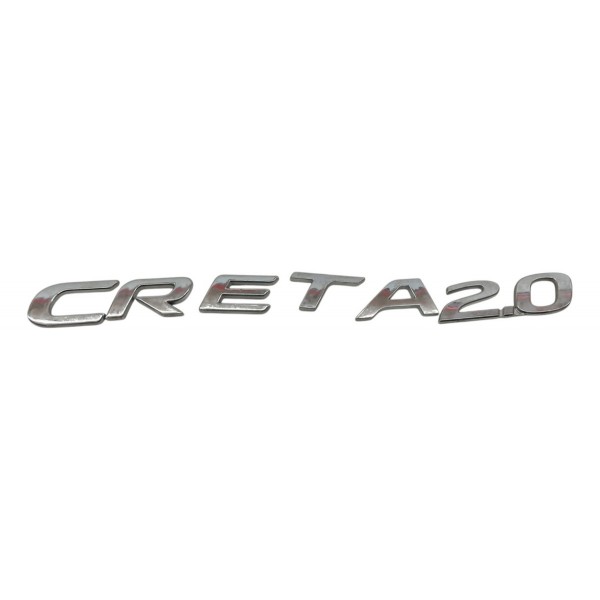 Emblema Tampa Traseira Hyundai Creta 2.0 2019 2020 Prateado