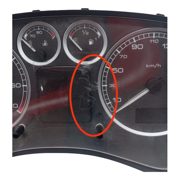 Painel Instrumento Peugeot 307 2005 Acrílico Arranhado - Preto