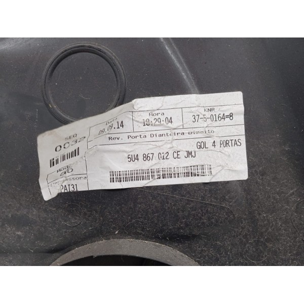 Forro Porta Dianteira Direita Volkswagen Gol G6 2015