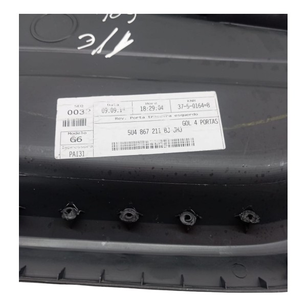 Forro Porta Traseira Esquerda Volkswagen Gol G6 2015