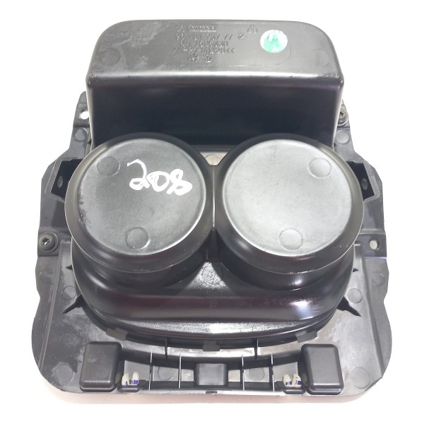 Moldura Porta Copos Peugeot 208 1.5 2014 Preto