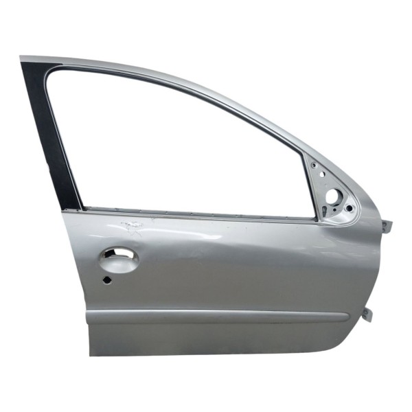 Porta Dianteira Direita Peugeot 206 2004 2005 Detalhe Dianteira Direito Prateado