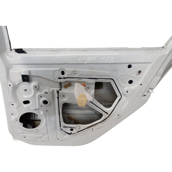 Porta Traseira Direita Renault Logan 2014 2015 2016 Detalhe Traseira Direito Branco
