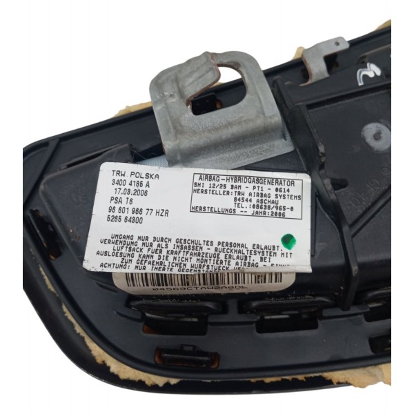 Bolsa Airbag Banco Dianteiro Esquerdo Peugeot 307 2005 2006 - Preto