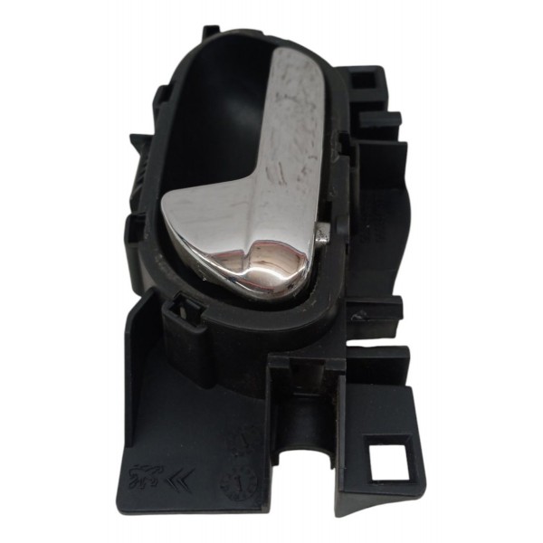 Maçaneta Interna Dianteira Esquerda Citroen C3 2014 2015 Preto Dianteira