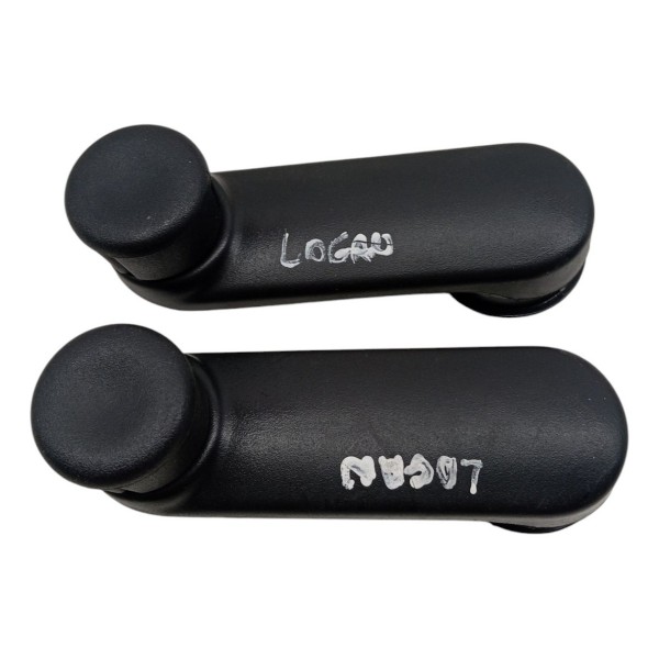 Par Manivela Vidro Traseiro Renault Logan 2015 Preto