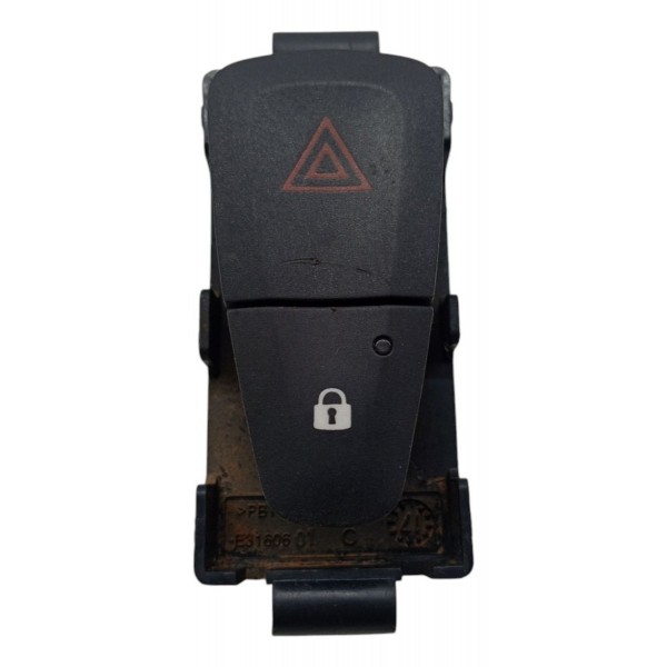 Botão Pisca Alerta Trava Destrava Renault Logan 2014 2015 Preto