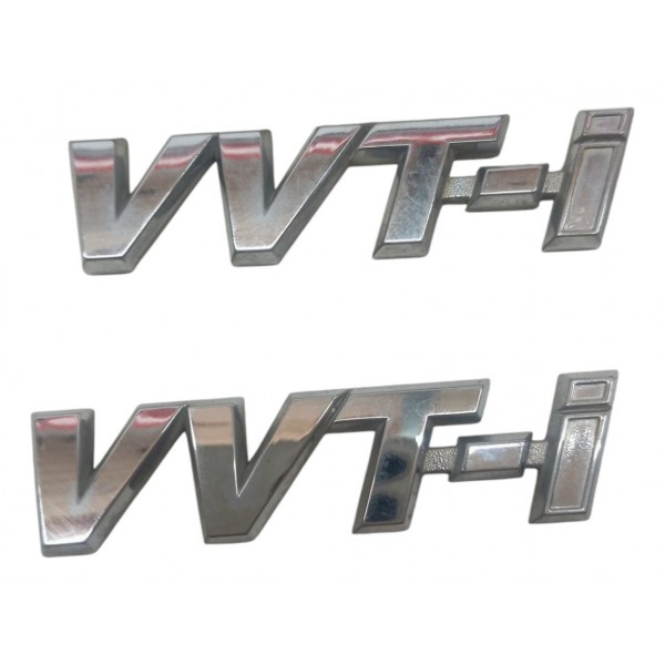 Emblema Vvt-i Toyota Corolla Fielder 2006 2007 Prateado