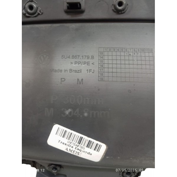 Forro Porta Traseira Esquerda Volkswagen Gol G5 G6 2015