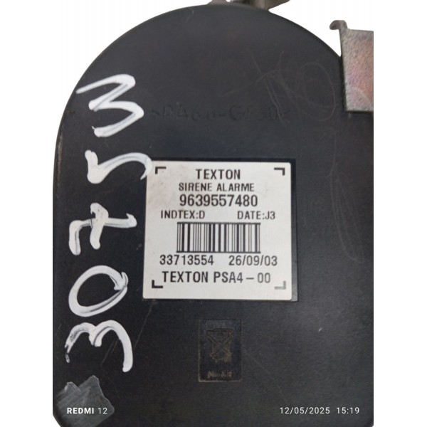 Sirene Alarme Antifurto Peugeot 307 Sw 2004 2005 2006