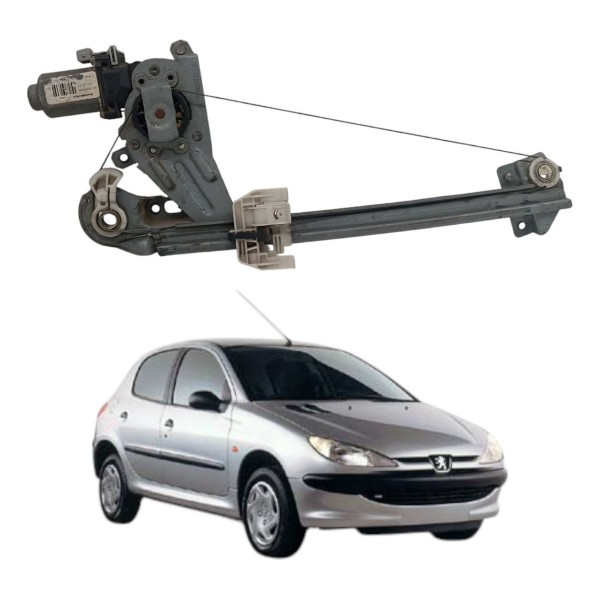 Máquina Vidro Traseiro Esquerdo Peugeot 206 2004 2005 2006