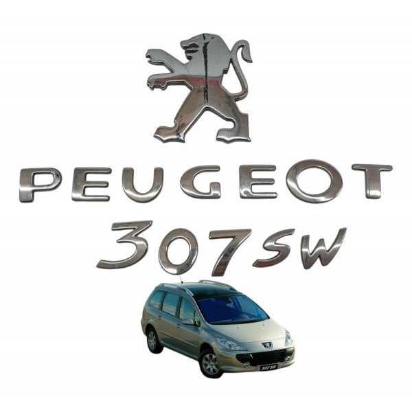 Emblema Traseiro Peugeot 307 Sw 2004 2005