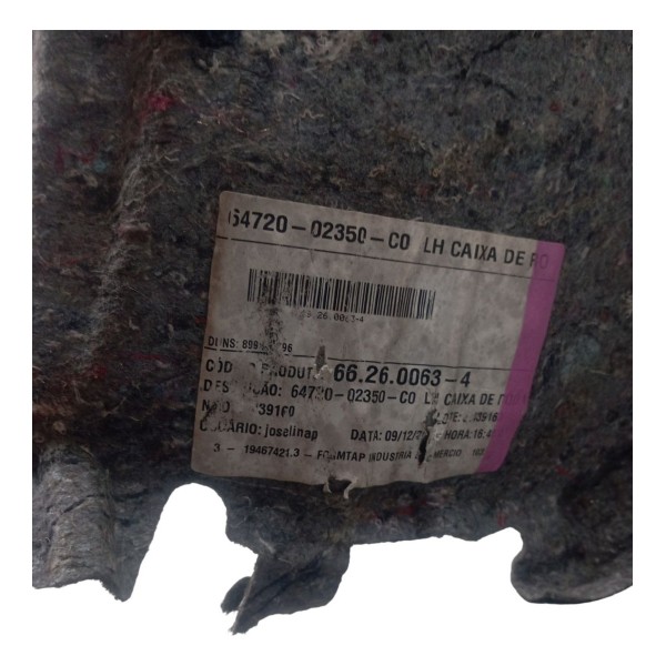 Forro Porta Malas Esquerdo Toyota Corolla 1.8 Gli 2016 2017