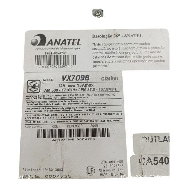 Multimídia Mitsubishi Outlander 2010 2011 2012