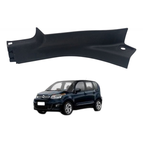 Soleira Porta Traseira Esquerda Citroen C3 Picasso 2011 2012 - Preto